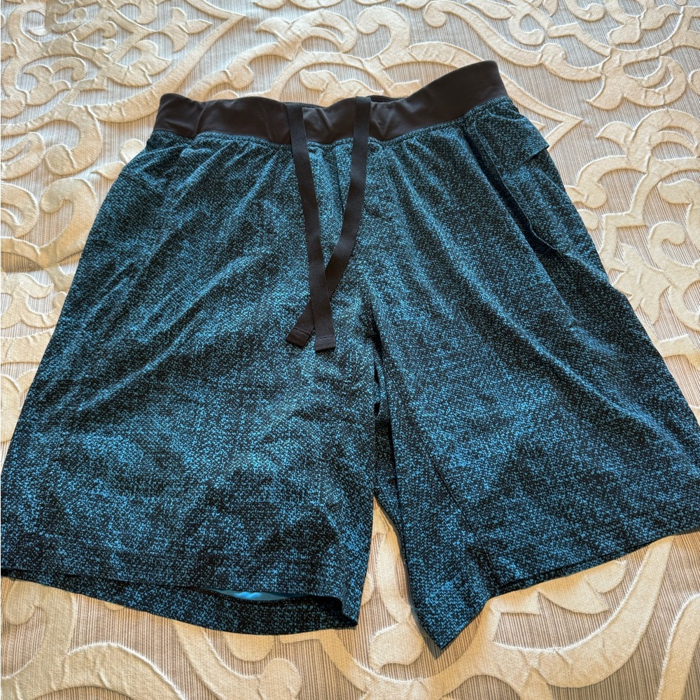 lululemon athletica Black and Blue Athletic Shorts